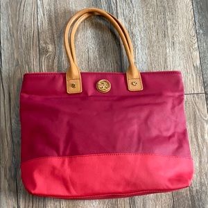 Tory Burch pink canvas tote